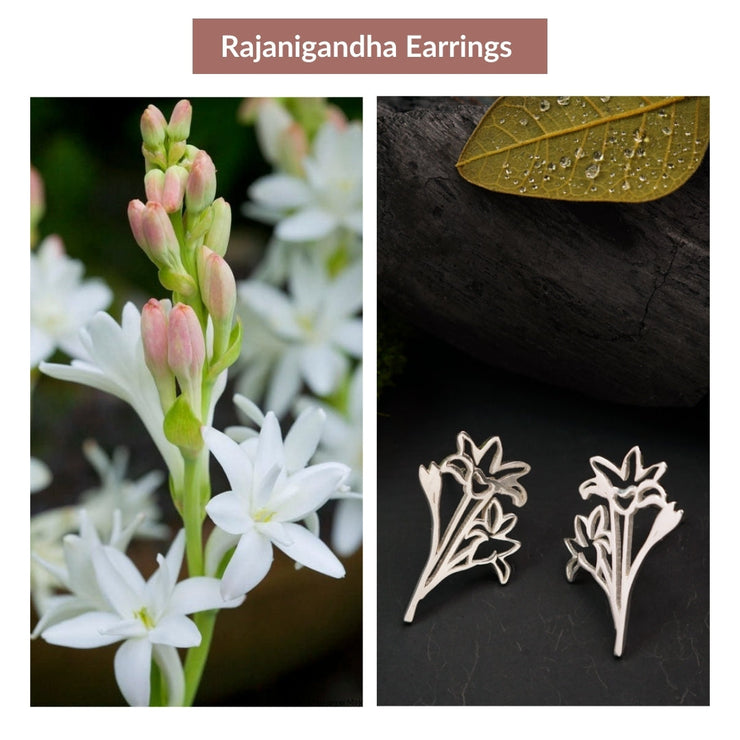 Rajanigandha Elegant Silver Earrings for a Stunning Look