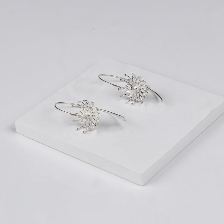 Elegant Bramhakamal Flower Earrings for a Nature-Inspired Look