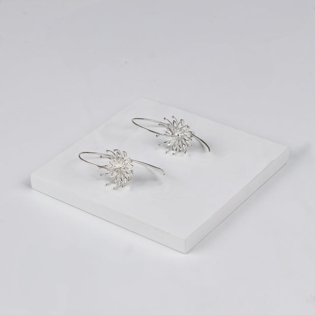Elegant Bramhakamal Flower Earrings for a Nature-Inspired Look
