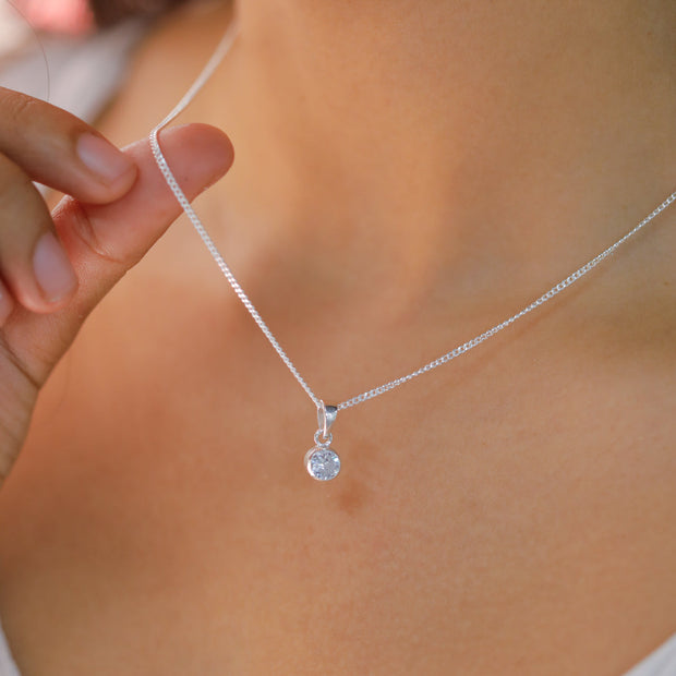 Set de pendentifs arc-en-ciel en zircon cubique et argent sterling 92,5 ̧